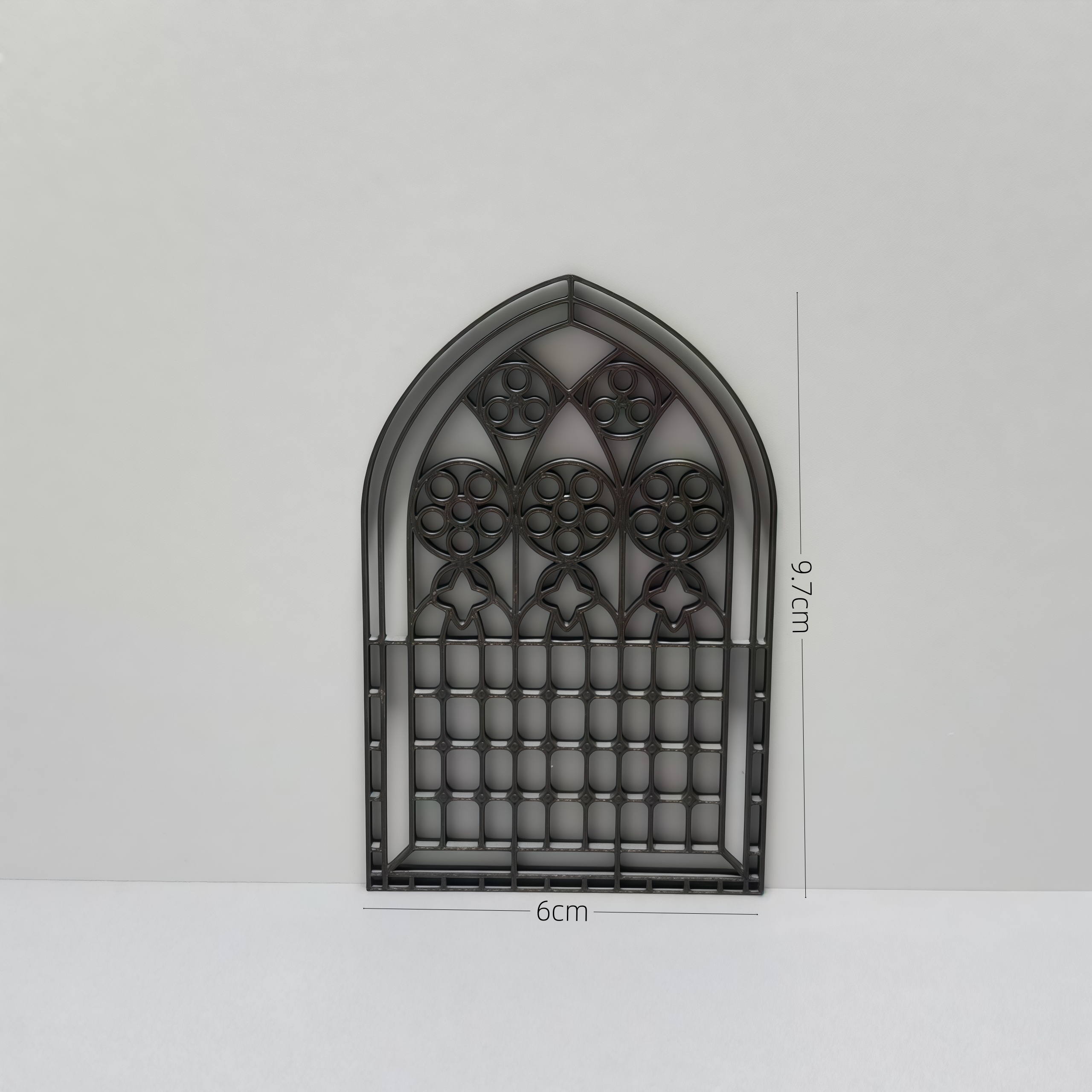 娃娃屋欧式窗户背景痛板装饰微型景观布景哥特光影滴胶窗户模型 - 图2