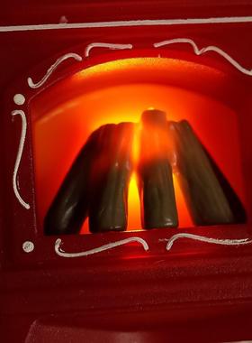 微景观创意迷你发光小壁炉