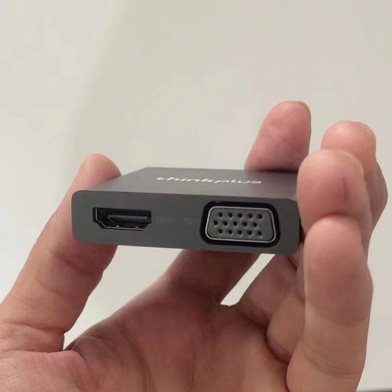 联想拓展坞typec转hdmi+vga+usb3.0华硕华为戴尔雷电34手机扩展坞 - 图0