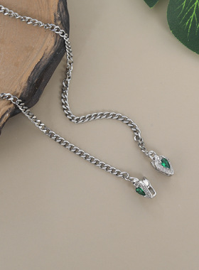 项链可调节古巴链锁骨链女士