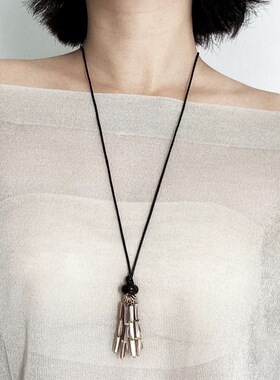 天然牛津贝流苏项链轻奢小众