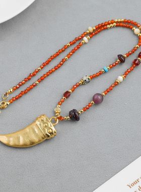 独特简约中式串珠锁骨链