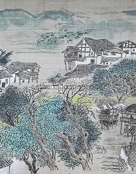 重庆特色乔迁开业大型夏布画牌匾