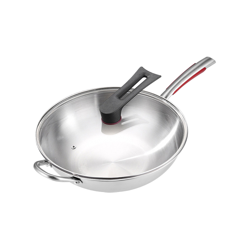 真316不锈钢无涂层炒锅家用炒菜锅中式炒锅0涂层电磁炉燃气灶通用 - 图3