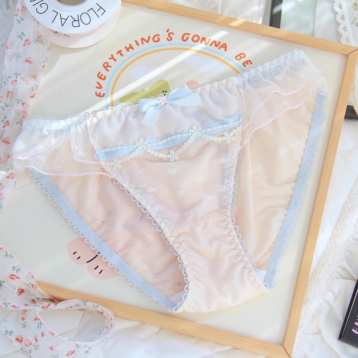 软妹限定！夏天甜美日系水溶花边冰丝低腰仙女内裤洛丽塔可爱少女,淘宝优惠券,粉丝福利购,淘宝优惠卷