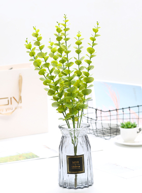 绿植摆放婚庆软胶尤加利塑料花