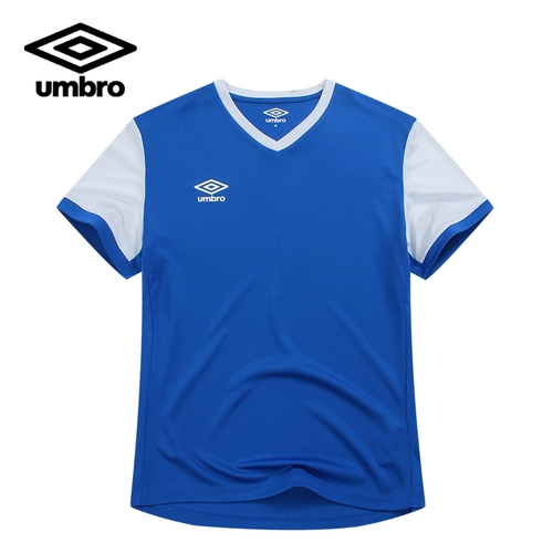 Umbro, летняя футбольная футболка для школьников и студентов для тренировок, короткий рукав, V-образный вырез, из полиэстера