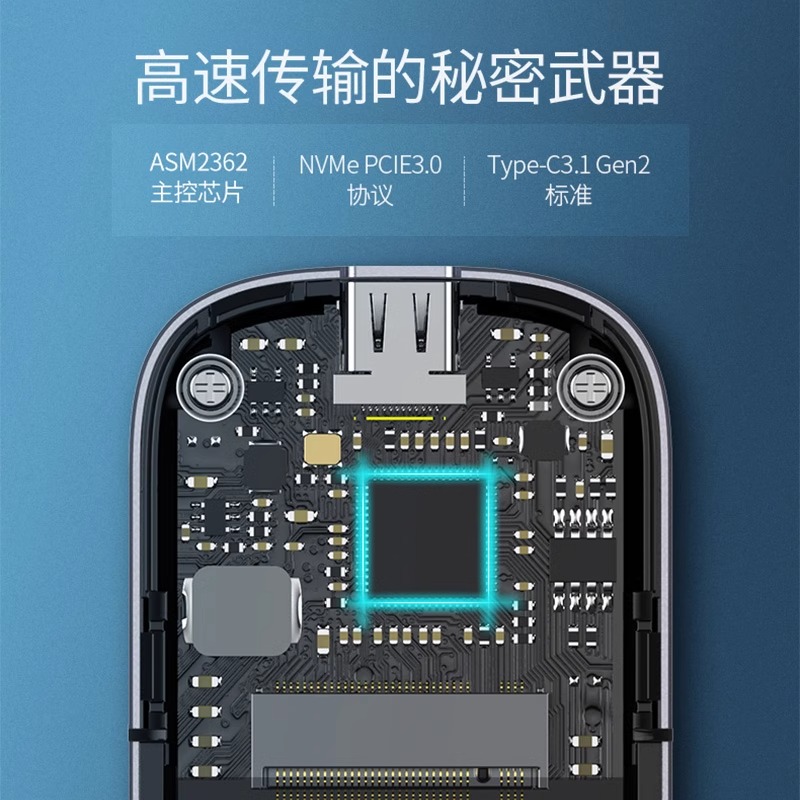 绿联m.2固态硬盘盒子nvme转typec外接sata读取移动m2通用ssd雷电3-图1