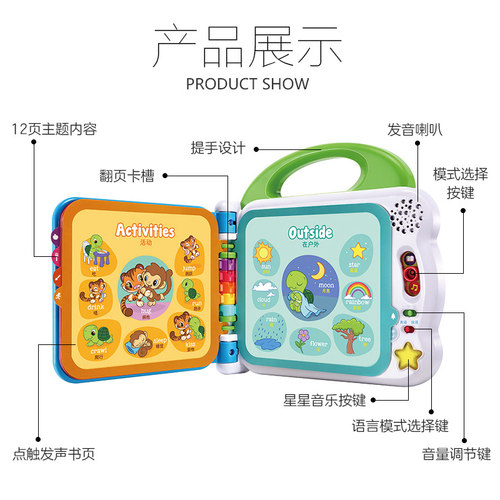 伟易达英语启蒙100词婴幼儿宝宝点读机儿童有声书早教益智学习机 - 图1