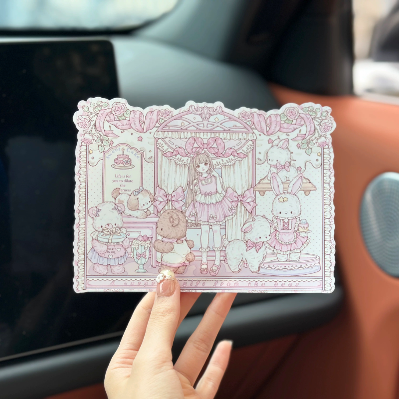 Pink berry原创兔熊女孩童话集封口贴贴纸烘培包装出卡打包好物,淘宝优惠券,粉丝福利购,淘宝优惠卷