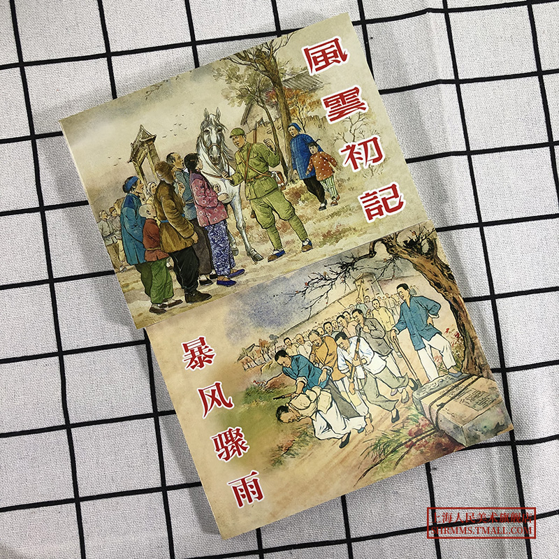 中国现代文学名著1全2册暴风骤雨+风云初记 平装经典连环画阅读丛书 青少年课外历史知识普及连环漫画读物小人书红色经典 - 图1