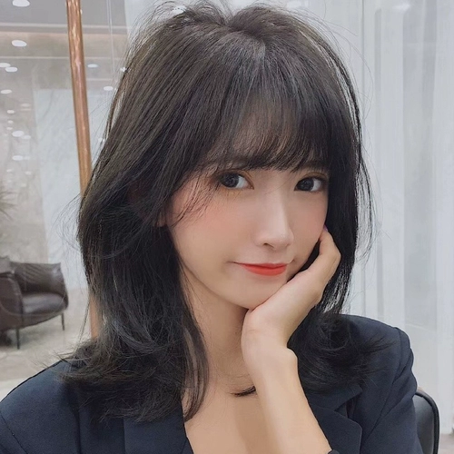 Челка, парик изготовленный из настоящих волос на макушку, популярно в интернете, французский стиль