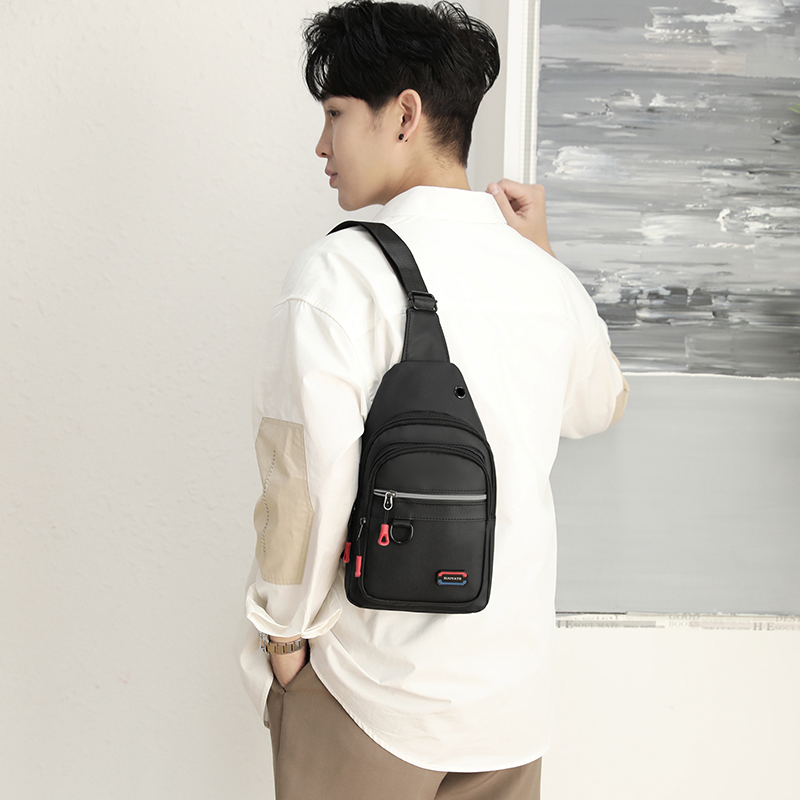 商务胸包帆布休闲运动牛津布斜挎包 艾果果箱包男士包袋