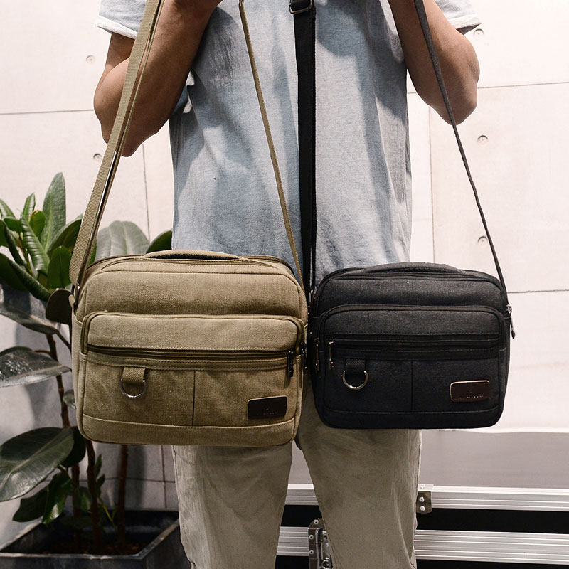 帆布2020新款男士休闲包轻便斜挎包 艾果果箱包男士包袋