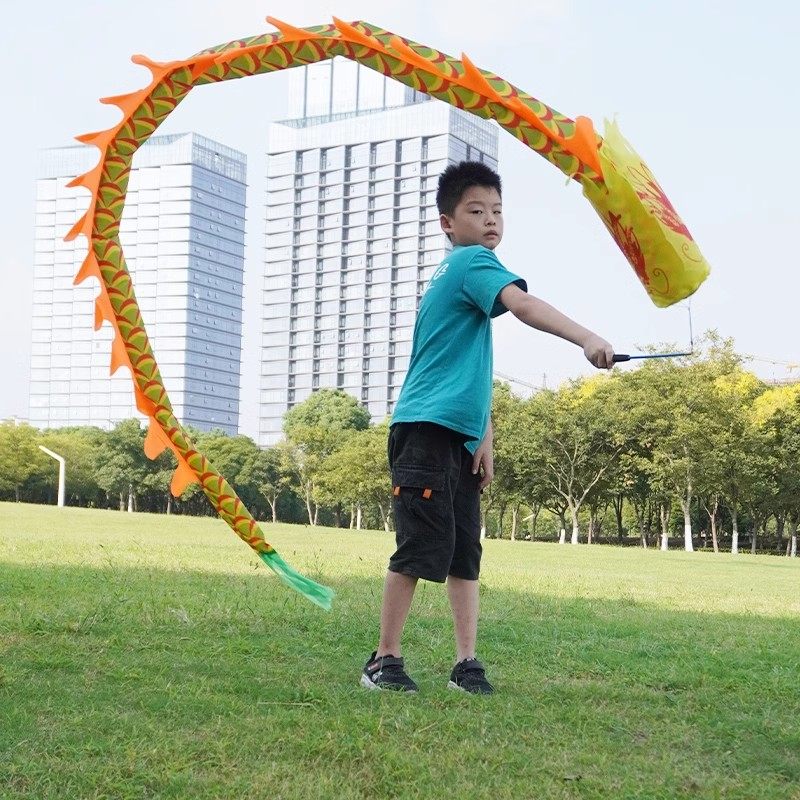 舞龙彩带健身甩甩龙幼儿园道具儿童广场彩带舞手耍龙空竹龙小学生,淘宝优惠券,粉丝福利购,淘宝优惠卷