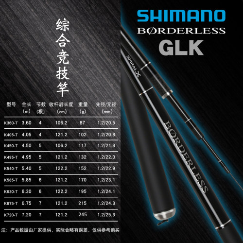 SHIMANO禧玛诺博大师BORDERLESS GLV2/GLL/GLK/GLR/GLN/GLW台钓竿-图3