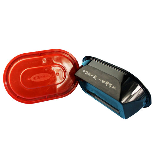 750ml外卖打包盒水果捞盒一次性美式长方形椭圆加厚黑色白色餐盒 - 图3