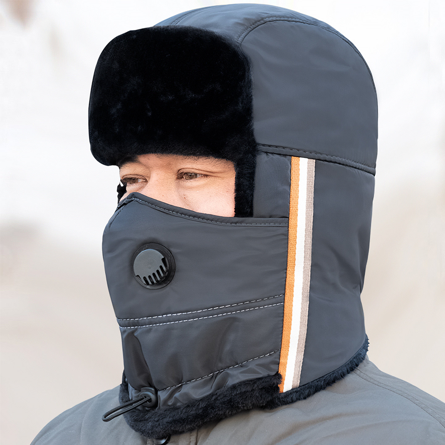 雷锋帽子男冬季加绒加厚保暖棉帽电动车防风防寒骑车护耳帽雪地帽,淘宝优惠券,粉丝福利购,淘宝优惠卷