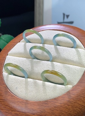 天然A货翡翠冰种黄翡戒指指环戒