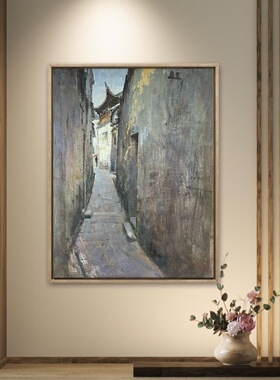 天津学仕文化建筑风景油画
