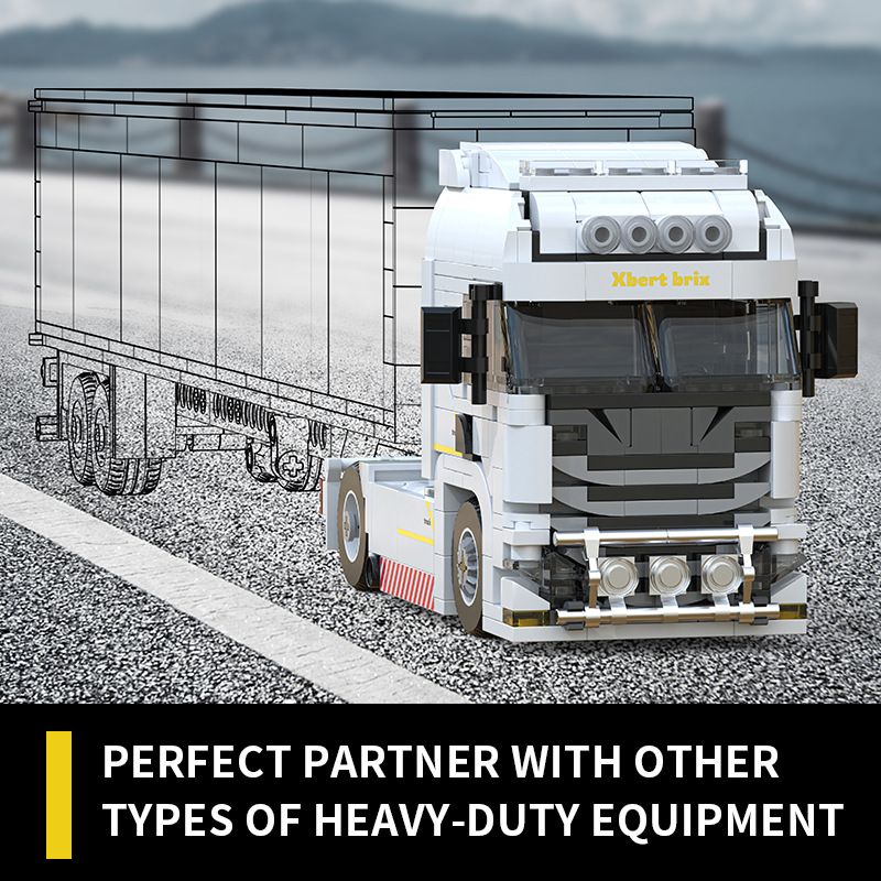 适用于乐高斯堪尼亚卡车房车特斯拉越野跑车积木模型男孩礼物砖悦 - 图0