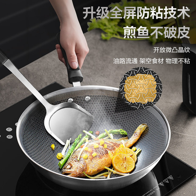 Nonstick Frying Wok Stove Nonstick Titanium Black Gas Burner Wok