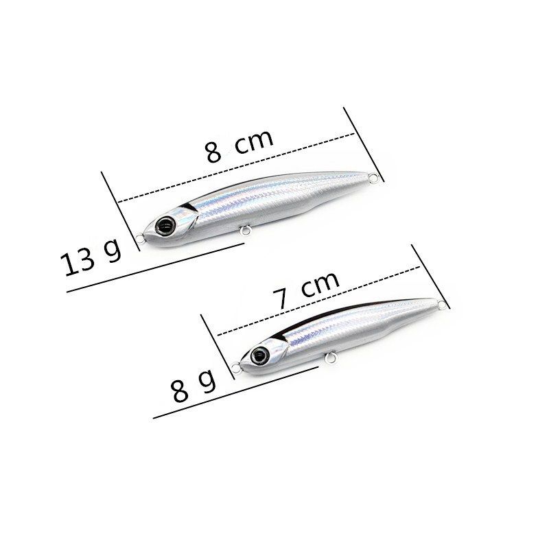 九州渔具路亚饵小银鱼8g 13g微物 颤沉铅笔 全泳层仿生假饵现货,淘宝优惠券,粉丝福利购,淘宝优惠卷