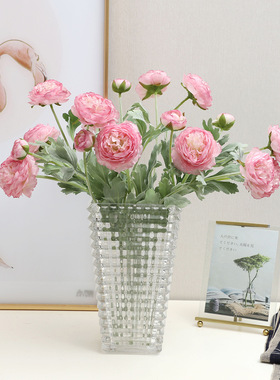 若惜婚庆北欧ins风仿真千姿露莲仿真花简约客厅装饰摆件绢花婚礼