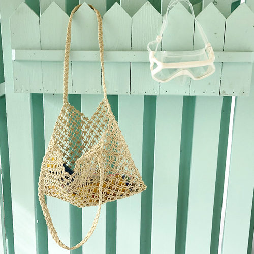 Mimoi复古编绳ins风镂空手工编织单肩包手提袋沙滩泳衣旅行包手袋 - 图2