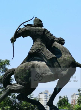 公园广场胡服骑射雕塑玻璃钢仿铜
