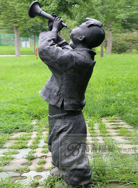 玻璃钢民俗文化雕像公园摆件仿铜