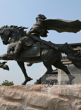 铸铜西楚霸王项羽雕塑霸王别姬