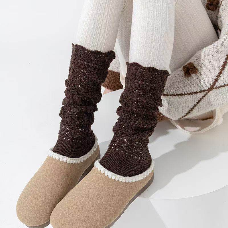 韩系y2k风腿套秋冬堆堆袜套针织雪花显瘦保暖灰色小腿套复古辣妹,淘宝优惠券,粉丝福利购,淘宝优惠卷