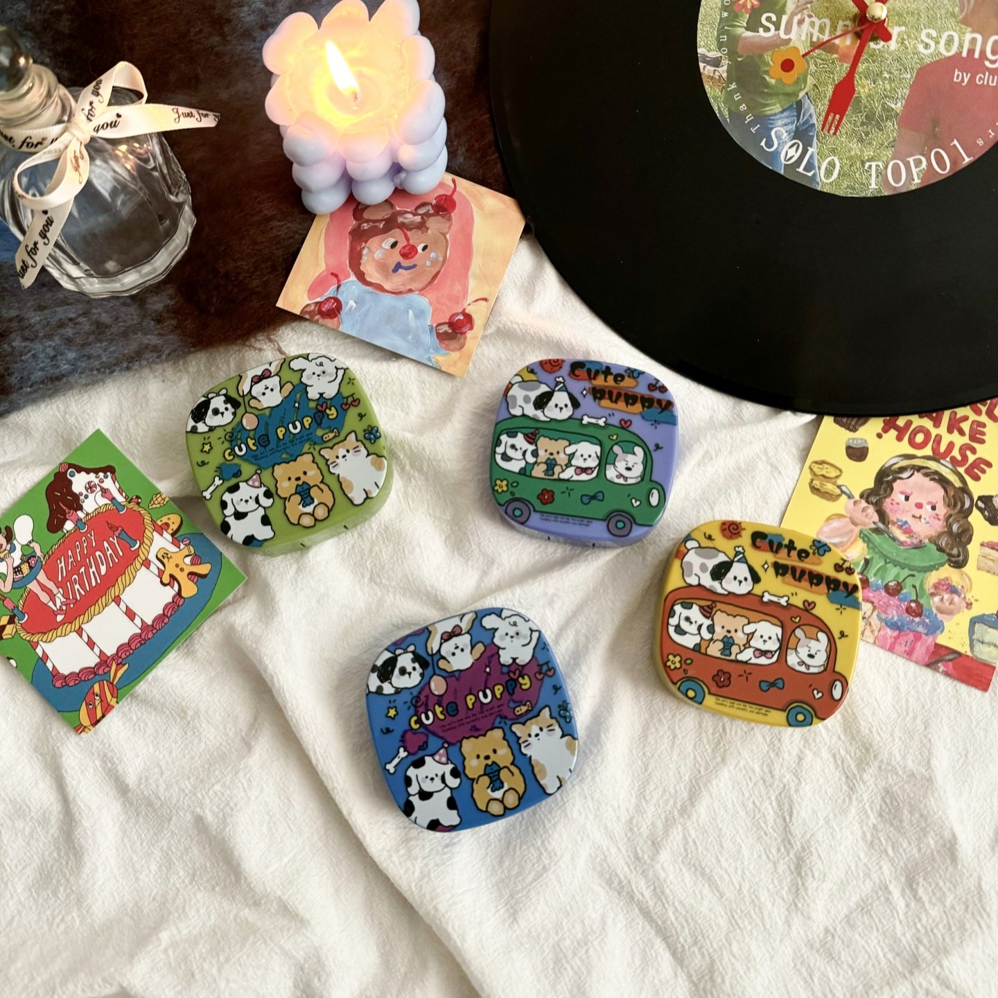 像鱼复古涂鸦卡通可爱隐形眼镜盒子伴侣盒护理美瞳盒便携as3213,淘宝优惠券,粉丝福利购,淘宝优惠卷