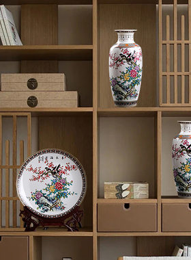 景德镇高白透光陶瓷器花瓶挂盘