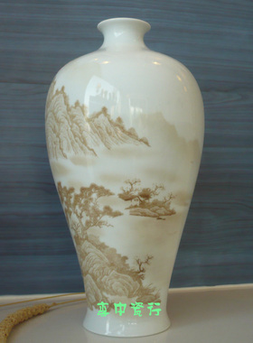 景德镇陶瓷器花瓶花装饰品摆件