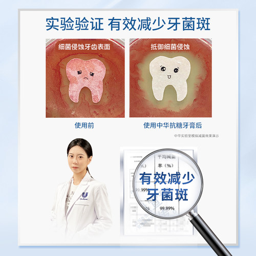 中华抗糖牙膏亮白牙齿清新口气修护抗敏清洁官方正品任选120g - 图0