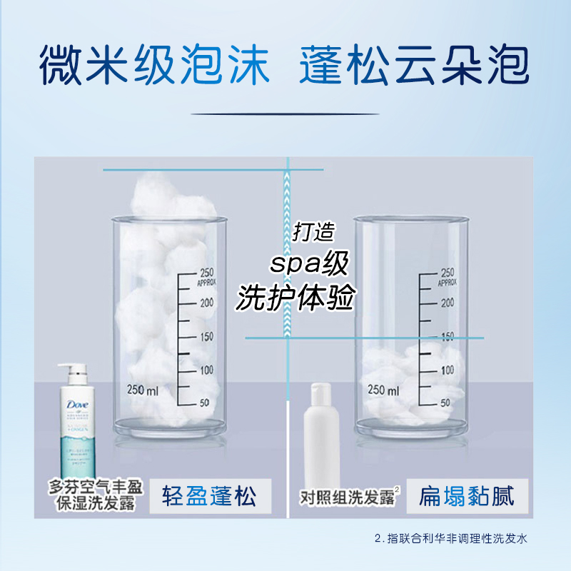 多芬无硅油洗发水护发素大蓝瓶空气感蓬松官方正品多规格任选