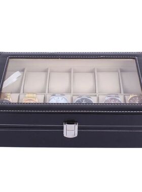 2 Slots Leather Watch Storage Box Men & Women's Jewelry