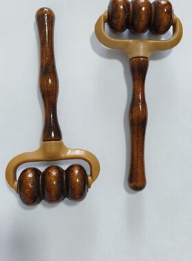 滚轮实木按摩器菱角穴位按摩轮
