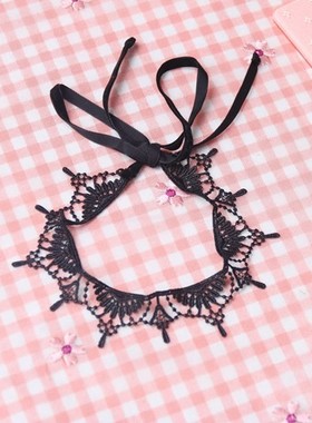 防过敏项链锁骨链个性女系带蕾丝