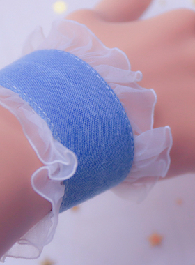 雪纱花边布艺装饰品宽手链包邮