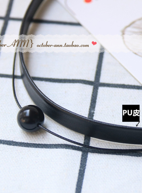 pu锁骨链项链项圈女系带款式