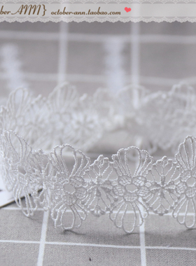 系带蕾丝假领子黑白两色金属项圈