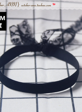 防过敏天鹅绒项圈蕾丝系带原宿