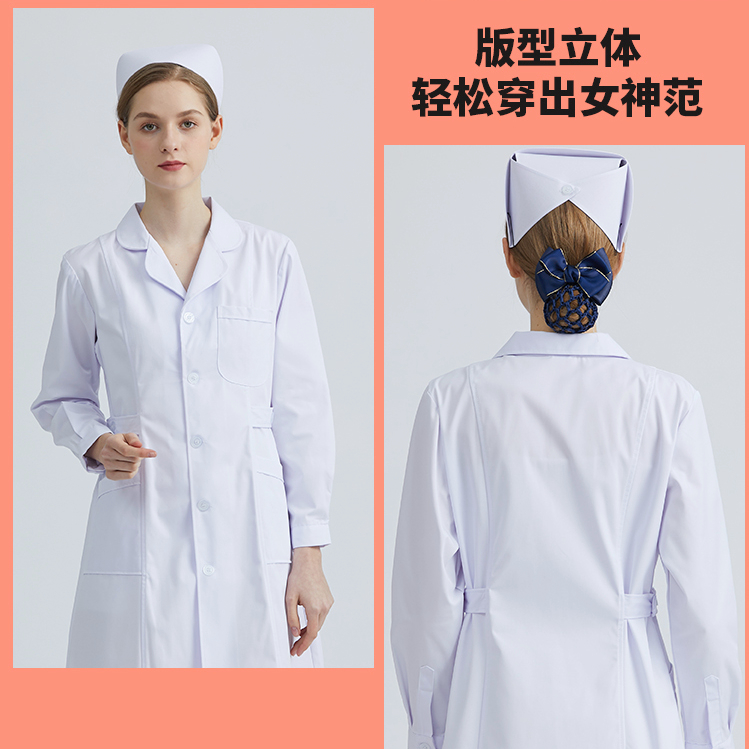 南丁格尔护士服短袖女夏装白大褂隔离衣薄款大码实验服医院工作服 - 图1