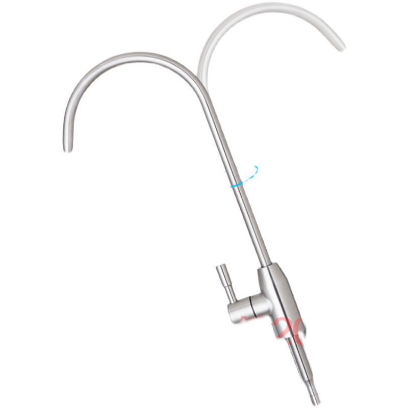 净水机器2分水龙头旋转单出水304不锈钢豪华无铅鹅颈龙头开关配件