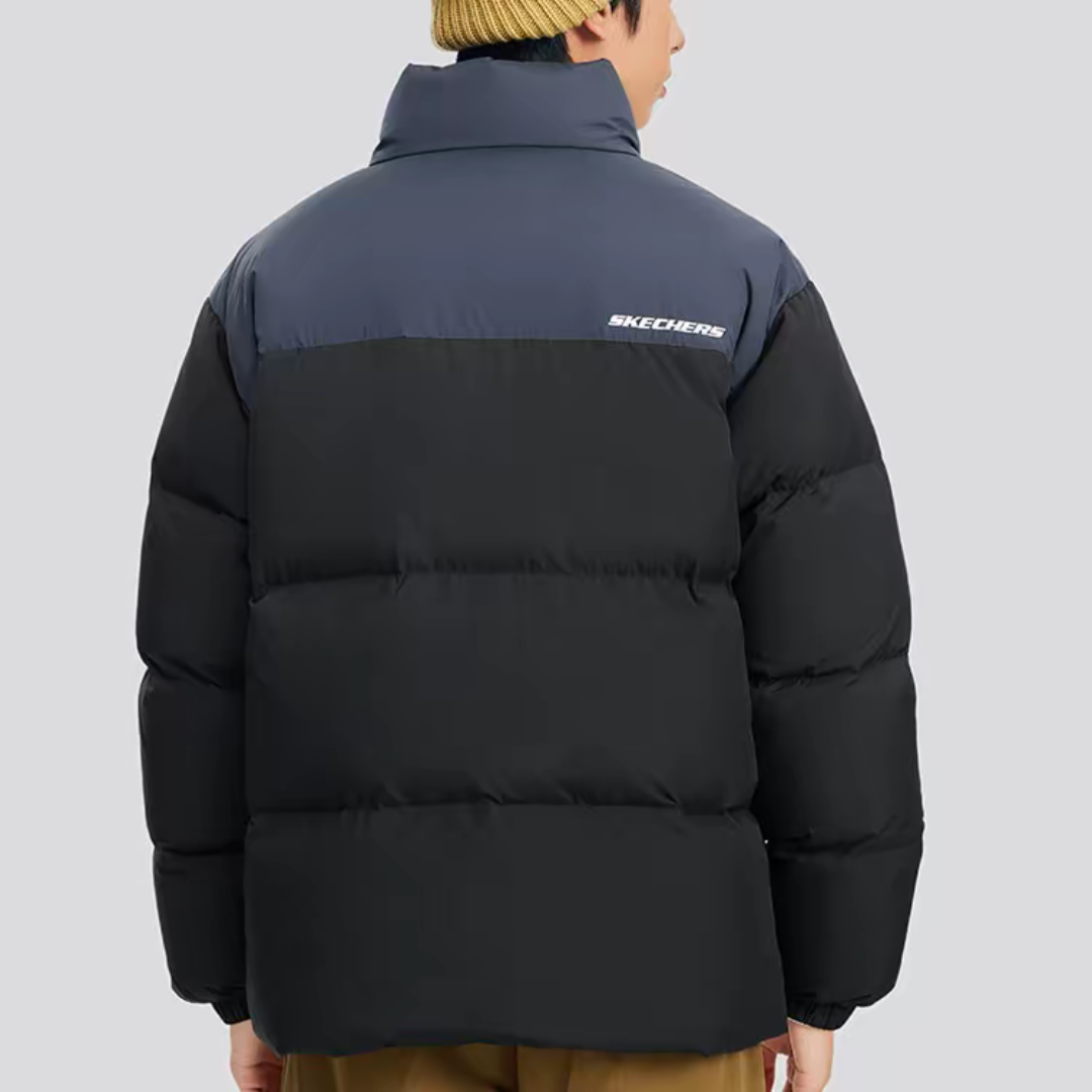 斯凯奇羽绒服男女同款拼色立领棉服保暖防寒情侣休闲短款外套,淘宝优惠券,粉丝福利购,淘宝优惠卷