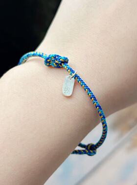 杭州灵隐文创新款药师结手链手工编织药师蓝手绳节日礼物 3390