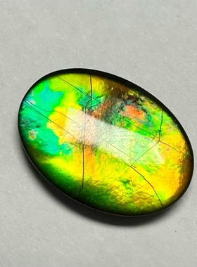 18*13mm水晶面椭圆斑彩石多彩裸石